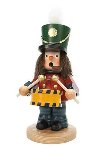 German Incense Smoker Drummer - 19,5 cm / 8 inch - Authentic German Erzgebirge Smokers - Christian Ulbricht