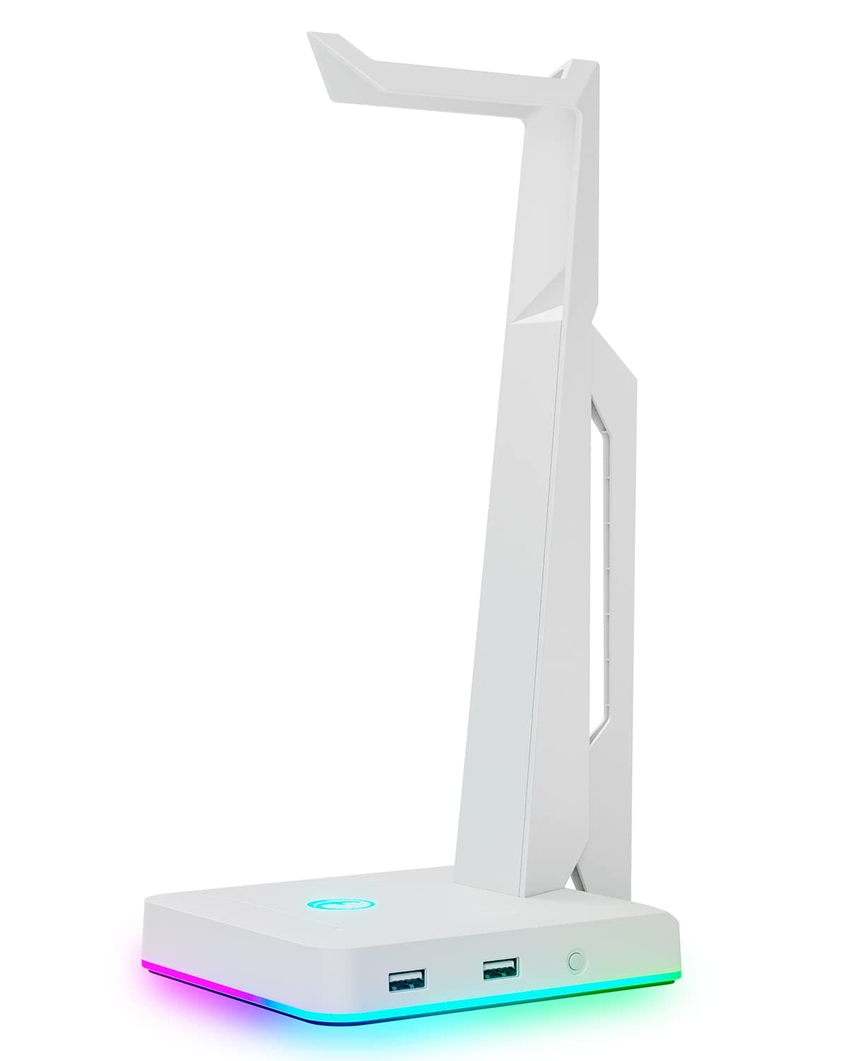 RGB Gaming Headset Stand with 2 USB Ports, Gaming Headset Holder for PC, Xbox One, PS4, Switch, Headphone Holder, Ideal for Gaming Stations, Desktop Accessories