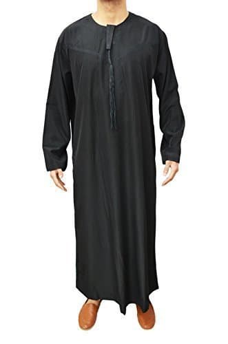 Mens designer label jubba kaftan top dishdash Moroccan thobe omani style sleeve arab dress jabbah 2 Colours Sale RRP £34.99