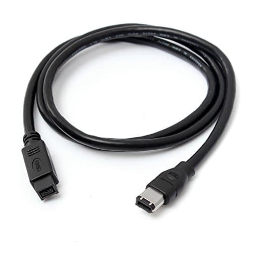 Premium Firewire Cable 800,IEEE1394B, 6Ft (1.8M) Balck 9 Pin to 6 Pin Male for Printer, PC, Scanner, DVD Player,compactible and Audio equipments