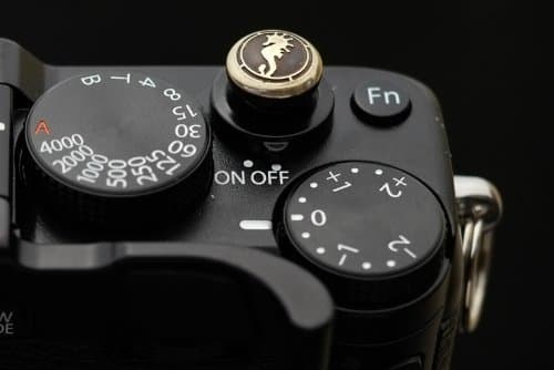 Lensmate Seahorse Soft Release Button - Brass - fits Any Standard Threaded Release - Includes X100VI, X100V, X100F, X100T, Xpro3 & Xpro2, X-T3, X-T2, X-E3, X-E2s, X-E2, X-T30, X-T20