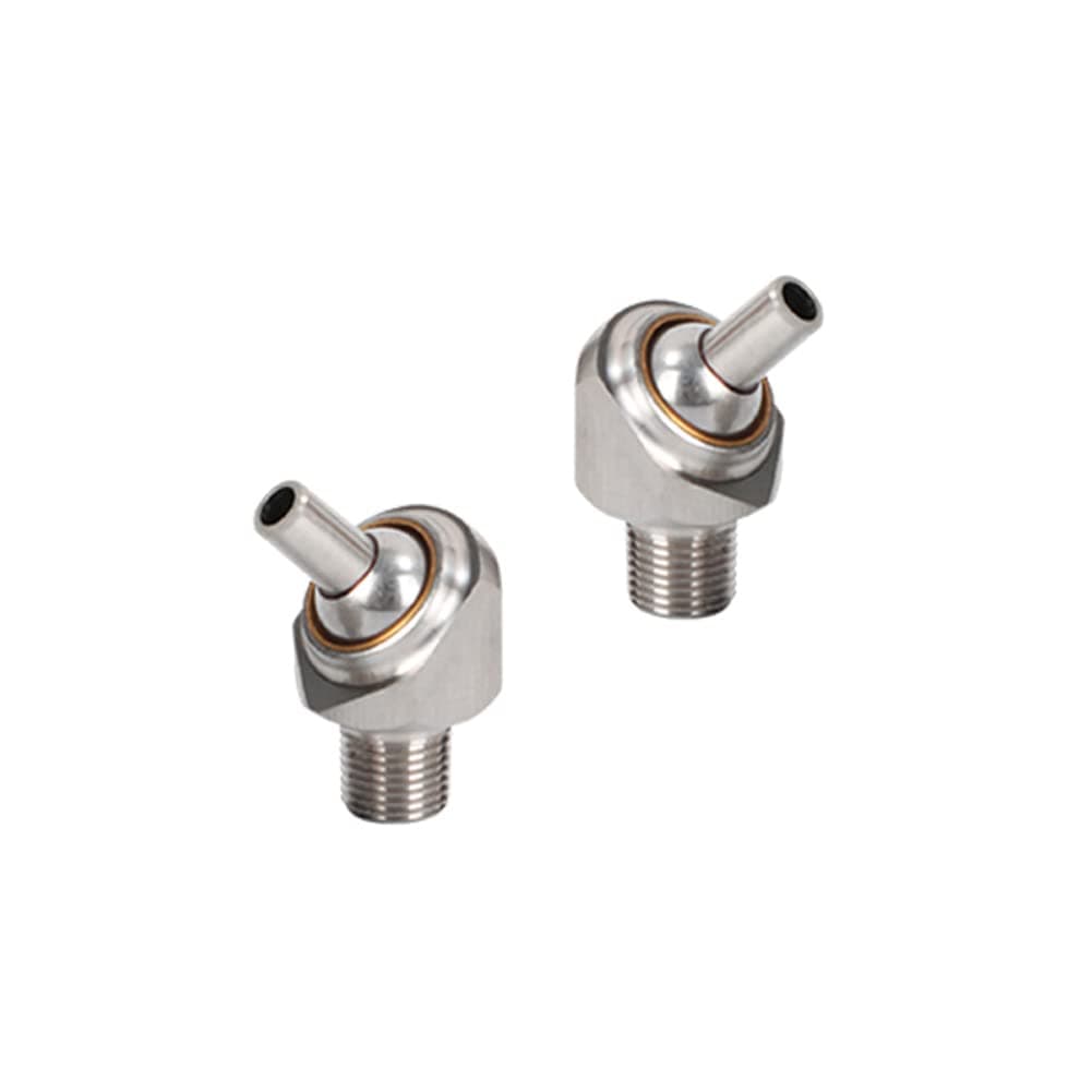 2 Pcs 1/4" PT x 10/30/50mm Coolant Pipe Adjustable 304 Stainless Steel Screw-in Coolant Nozzle High-Pressure Water Oil Cooling Tube for Lathe, Milling, CNC Machine (10mm)