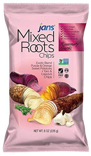 Mixed Roots Chips - All Natural Vegetable Chips (Rosemary Garlic, 8 oz) | Trans Fat & Cholesterol Free | Gluten Free & Non-GMO | No Preservatives Exotic Roots