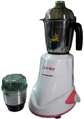 BAJAJ VACCO Mixer Grinder, 400W, 2 Jars (White)