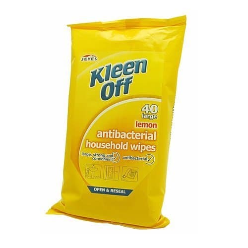 40 X Kleen Off Multi Purpose Household Cleaning Wipes Extra Tough Clean Fast DEL