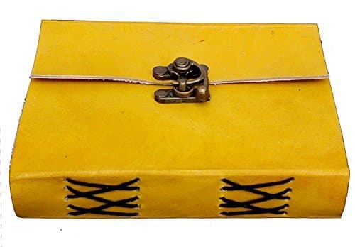 Art On Leather 6"x4"Journal Notebook Diary Vintage Blank Handmade Book Retro Cover Sketchbook for Travel