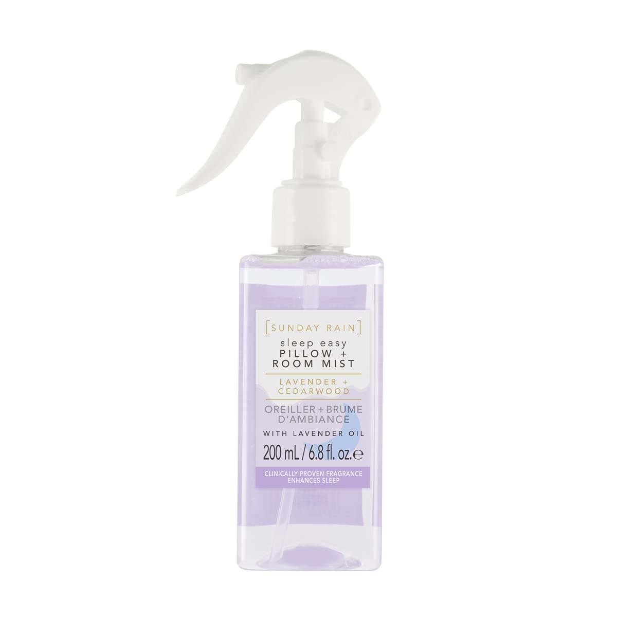 Sleep Easy Luxury Relaxing Soothing Pillow and Room Mist Spray, Vegan and Cruelty-Free, Lavender and Cedarwood, 200ml/6.8 fl. oz.