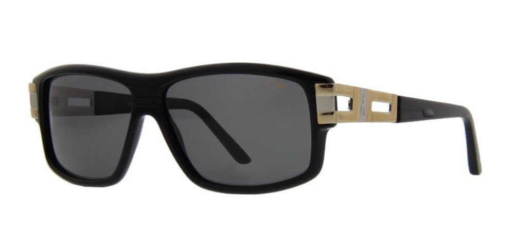 Cazal Sunglass 8027 Col. 001 Black-Gold-Silver Frame Grey Lens