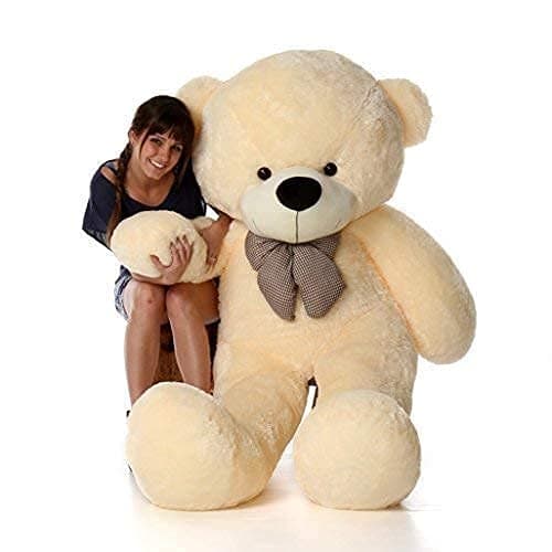 Cute Soft Stuffed Teddy Bear|Plushed Huggable Toys for Home Decorations/Kids/Gifts (Cream,6ft)
