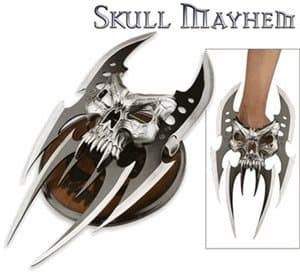 Mc-2091 Skull Mayhem Iii Fixed Knife Dagger Steel Metal Blade
