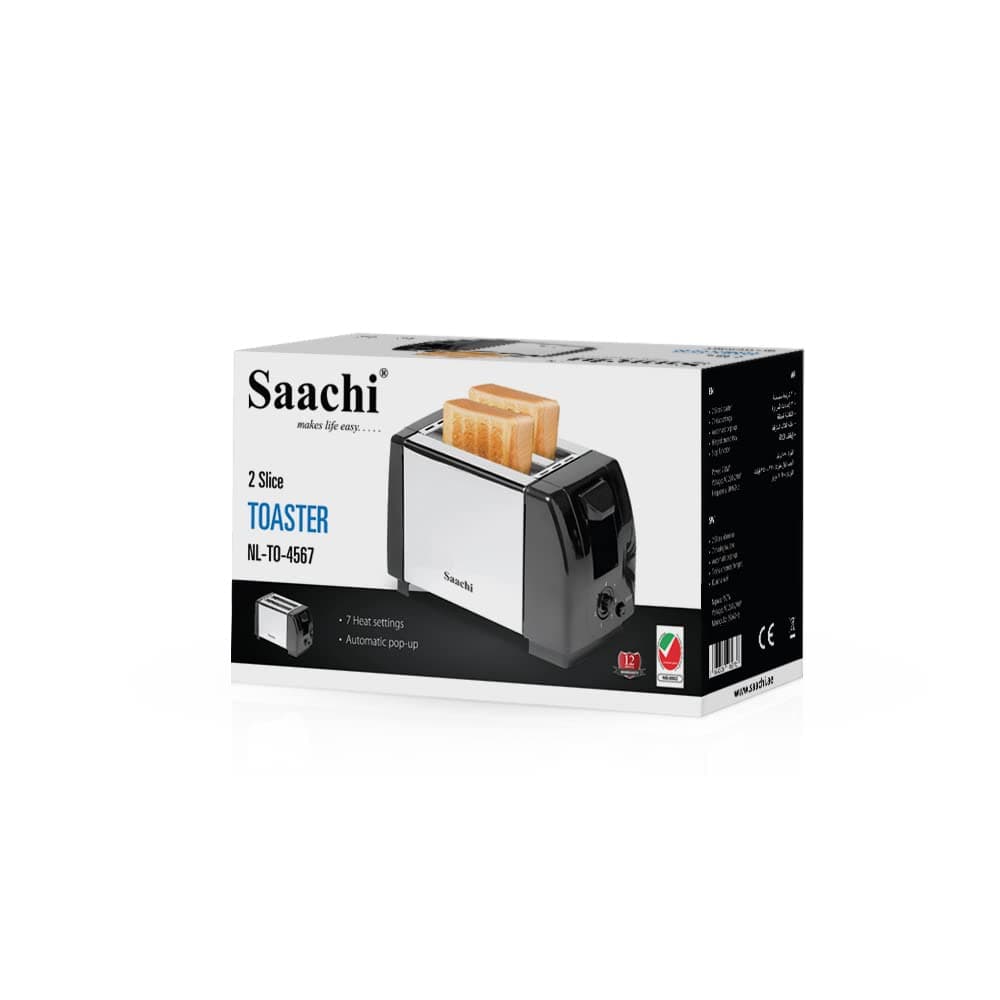 Saachi 2-Slice Toaster, Black, NL-TO-4567