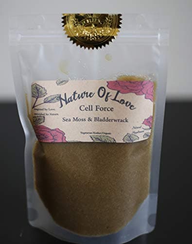 Cell Force Plus: Sea Moss/Irish Moss & Bladderwrack w/Burdock - 100% Natural, Vegan, Organic, Non-GMO