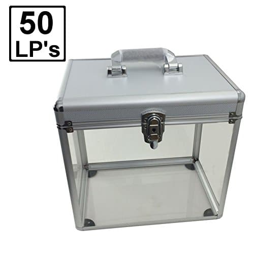 Crist Alray LP DJ Case for 50 LPs – Clear/Silver