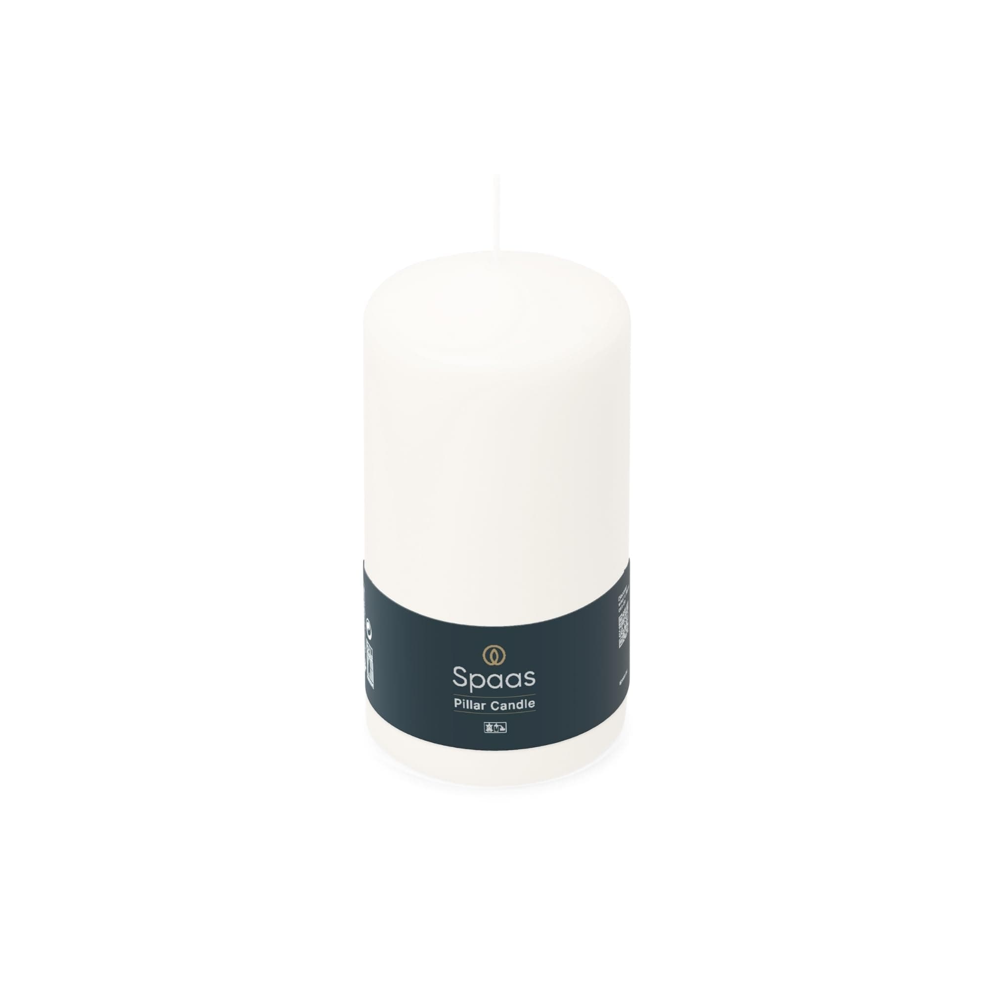 Unscented Pillar Candle 80/150 mm, 70 Hours, White
