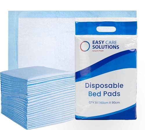 30 x Easy Care Solutions 60 x 90 cm Premium Disposable Incontinence Bed Pads | High Absorbency Underpads, Bed Mats, Mattress Protectors, Incontinence Pads | Pack of 30