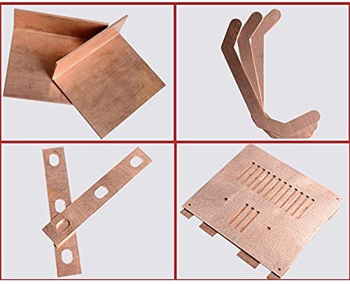 Bopaodao C110 Copper Sheet 99.9% Pure Copper Conductive, Thermal, and Corrosion Resistant Sheet Metal Plate, for Electrical and Thermal Conductivity Equipment, T 3mm x W 100mm x L 150mm, 1Pcs