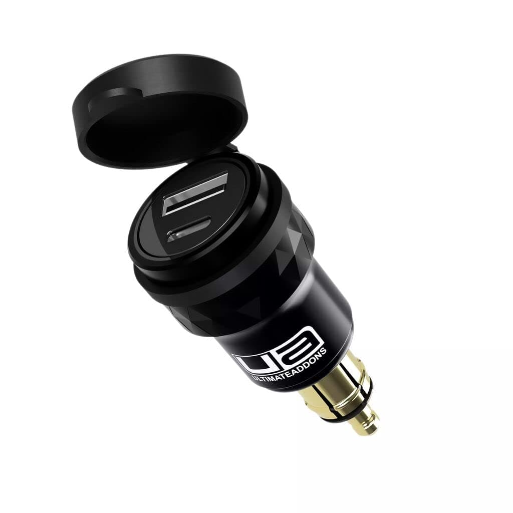 Din Hella Auxilliary Socket Dual Charger with USB and Type C