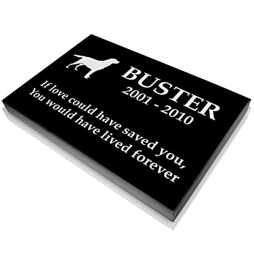 Custom Granite Personalized Engraved Memorial Pet Grave Marker 10x16x2