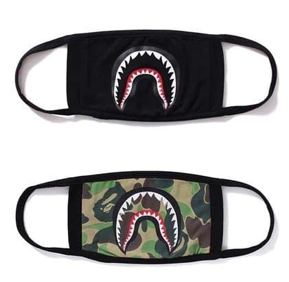 2-pack shark patterns Cotton dust masks,cotton mask funny Anti-dust Face mask,Ski Cycling Camping Half Face Mouth Masks for Boys and Girls