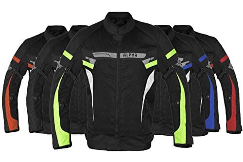 ALPHA CYCLE GEAR BREATHABLE BIKERS RIDING PROTECTION MOTORCYCLE JACKET MESH CE ARMORED