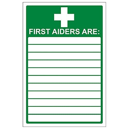 V Safety First Aid General - First Aiders are - 200 x 300 mm Safety Sign