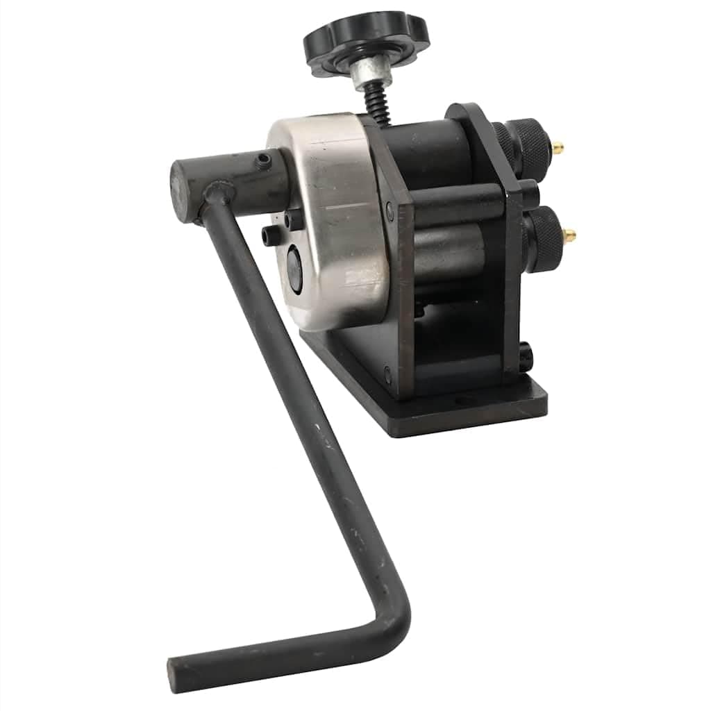 vidaXL Durable Manual Roll Bending Machine with Adjustable Roller, Easy Mounting on Workbench, Designed for Flat Bars and Solid Bars