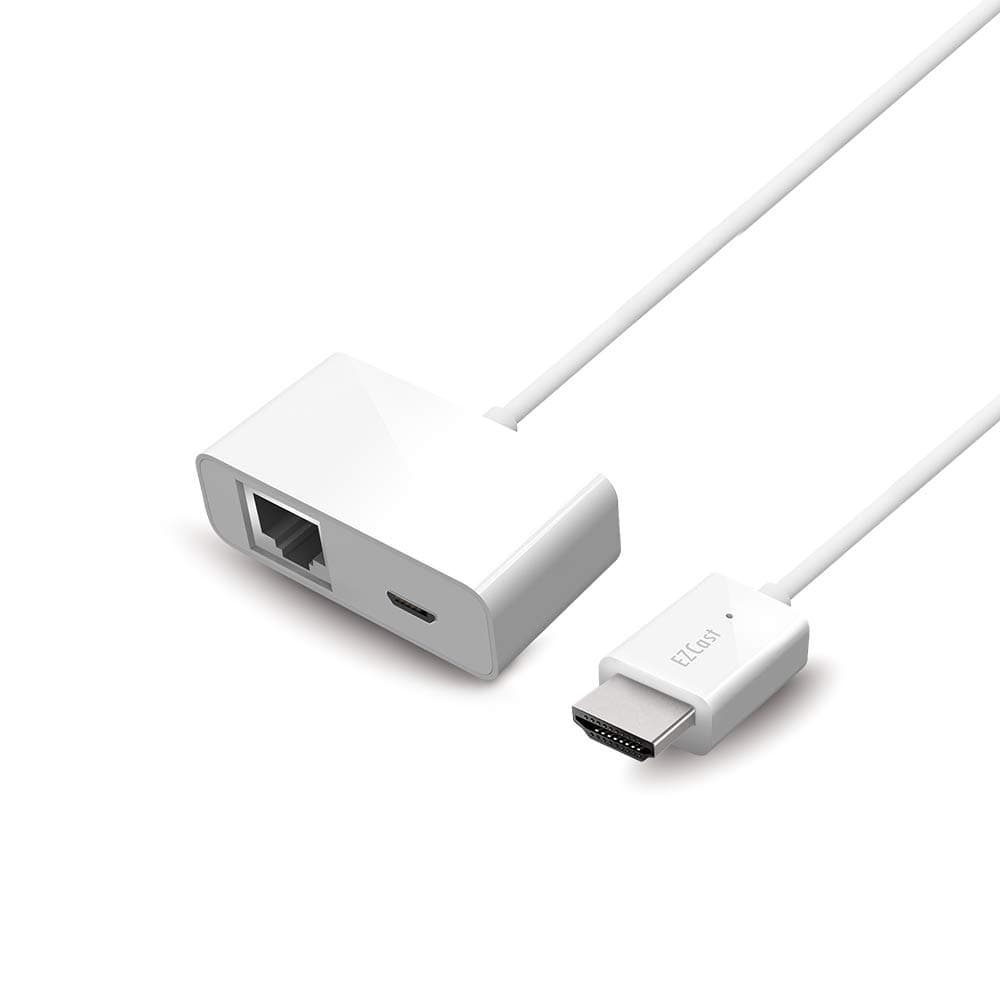 MagicEther Full HD Wireless Display Receiver Connect The Router via Ethernet Cable, iOS/Android/Mac OS/Windows Support, Google Home/Alexa Voice Control, OTA Updates, Easily Setup