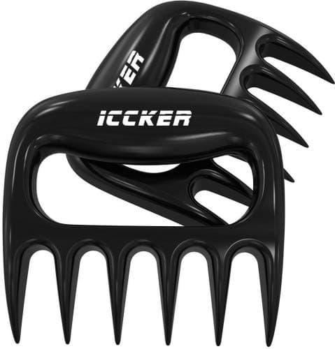 ICCKER Meat Claws - Bear Paw Shredder Claws for BBQ Pork, Beef, Brisket, Turkey, Premium Meat Shredder, Sharp and Lightweight, BPA Free Barbecue Tools