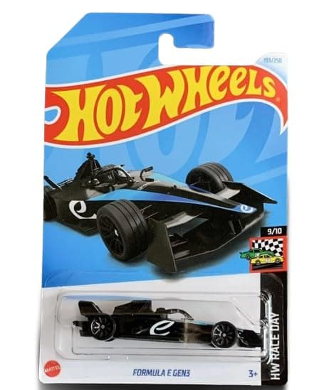 Formula-E Gen 3 Race Car (Black/Blue), HW Race Day 9/10, New for 2024