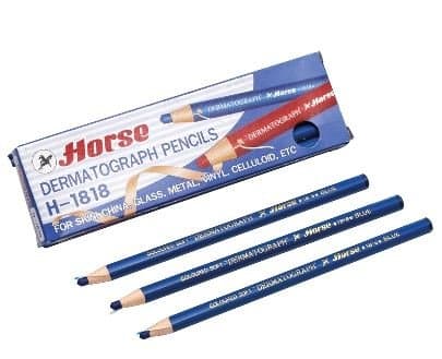 Horse Dermatograph 12 Blue Pencils/box