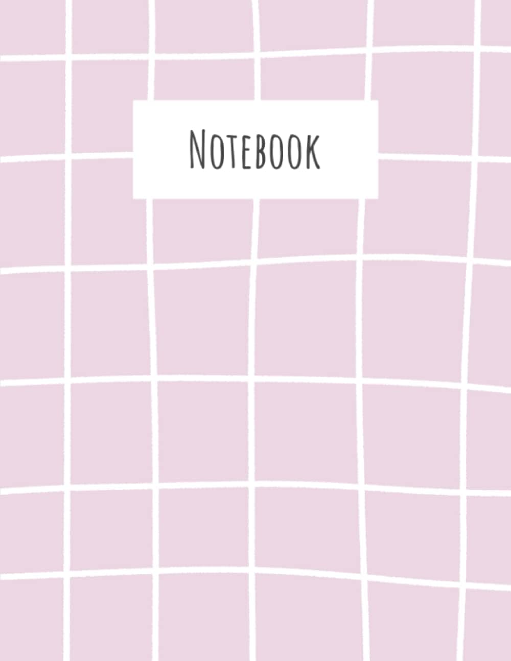 Notebook Checkered Lilac: 8,5 x 11 inch notebook, college ruled