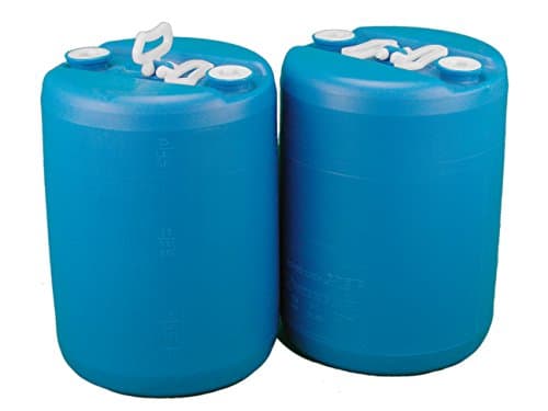 15 Gallon Emergency Water Storage Drum, 2 Pack, Blue, Low Profile 2-Handle, New! - Boxed!