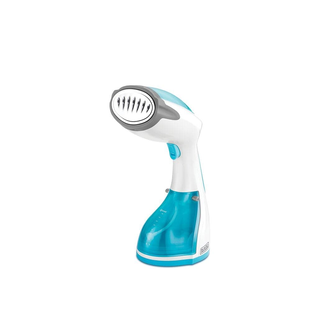 BLACK+DECKER Handheld Fabric Steamer with Steam Jet Button and Lint Remover 1200W 260ml White/Blue HST1200-B5
