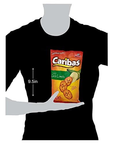 Caribas Plantain Chips: Fried Plantain Chips With Chili and Lime| Source Of Fiber | No Preservatives | 135 g (4.7 ounces) Single