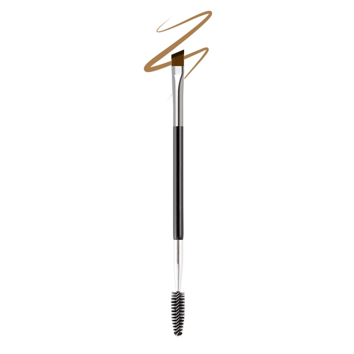 qiipii Eyebrow Brush Professional Double-Ended Angled Eye Brow Spoolie Brushes, Double Head Brush, Makeup Grooming Tool for Precision Application of Eye Brow Powders, Shaping Eye Brow & Lashes