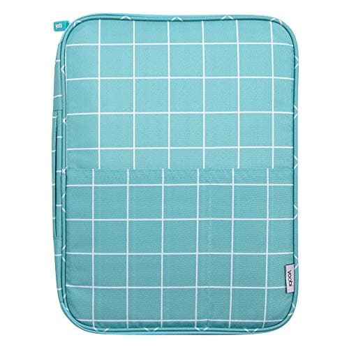 Yoobi | Document Organizer with 2 Zippers | Mint Grid (YOOB1202456)