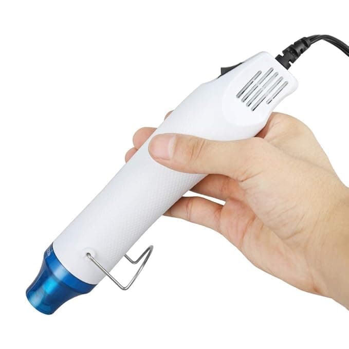 ABS Portable Mini Electric Heating Nozzle Hot Air Gun Multi-Purpose Professional Heat Pen (White) (300 w) / resin art and craft/tools/safe to used