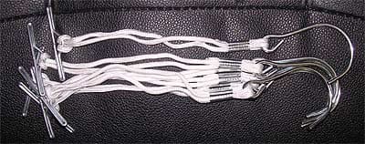 Vogue Fabrics 36 Pattern Hangers - Gray Metal Hook Shape Hangers with Linen Bags