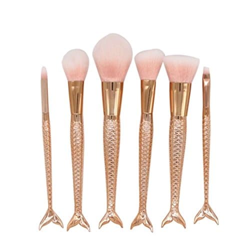 Golden Goddess Mermaid Tail Brush Set