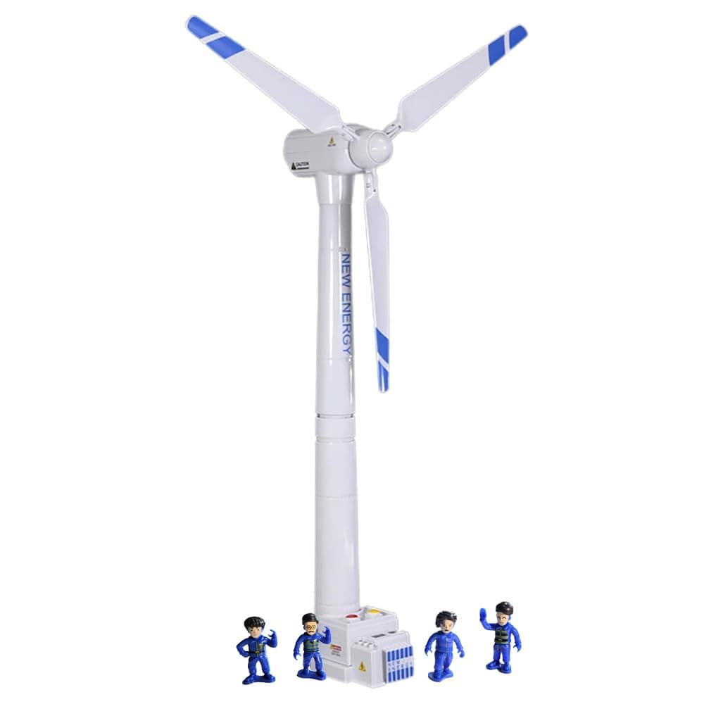Wind Turbine Model, 21.65 Inch Large Size Generator Windmill Toy Science Kit STEM Experiment With Wind-up Rotatable Blades