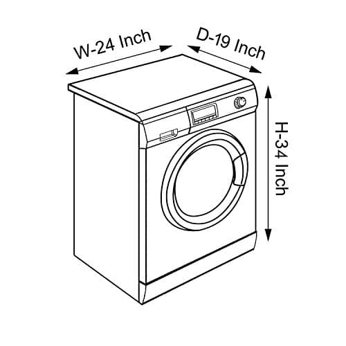 Glassiano Fully Automatic Front Load Waterproof Washing Machine Cover for Samsung/ IFB/ LG/ Godrej/ Whirlpool/ Bosch/ 5 kg, 5.2 Kg, 5.5 Kg