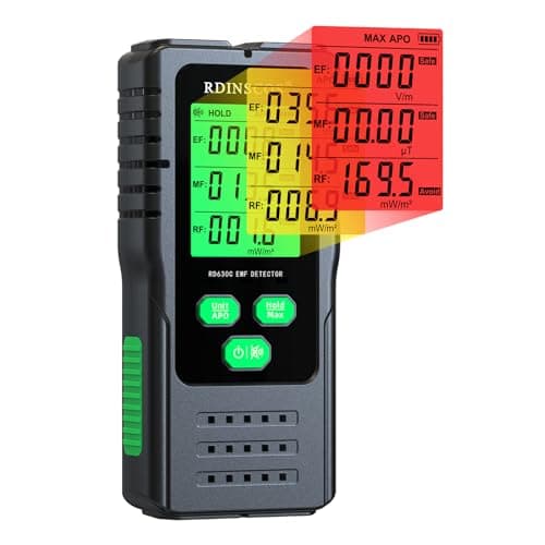 RDINSCOS EMF Meter,Simple to Operate Color Display Electromagnetic Radiation Detector,High Precision EMF Reader (RD630S)