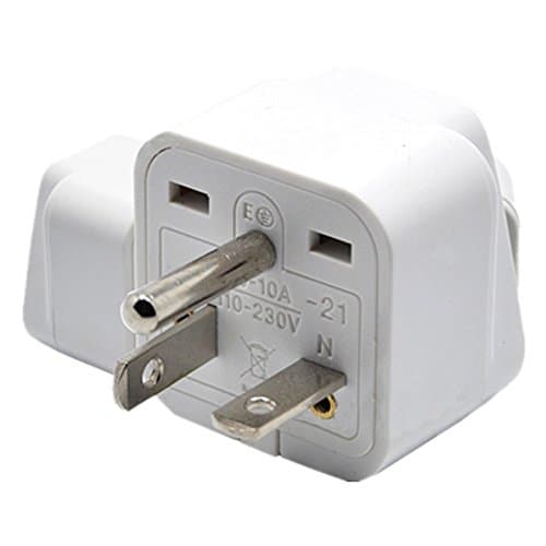 Tekit White NEMA 6-20P Universal Plug Adapter 110-250V 15A,Universal World to North American US NEMA 6-20P Electrical Plug Adapter Converter