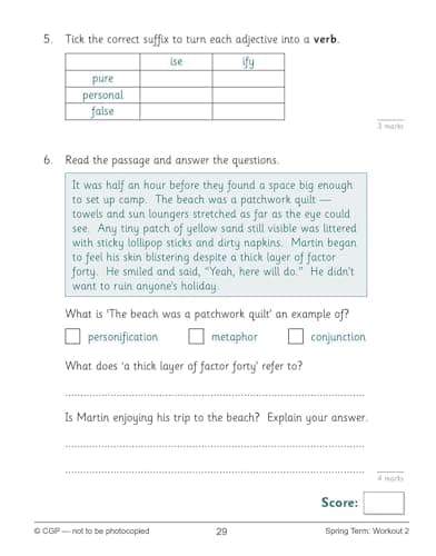 KS2 English 10-Minute Weekly Workouts - Year 5