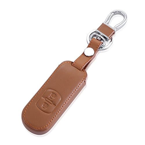 9 MOON Leather Car Remote Key Holder Case Cover for Mazda 2 3 6 CX-5 CX-7 Yellow 2 Button