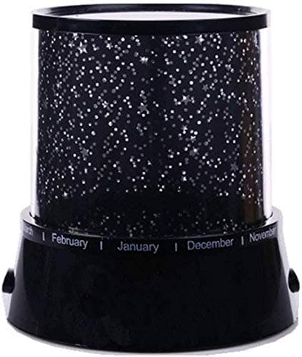 Om Anvay ®Plastic Amazing Colourful LED Sky Starry Night Light Projector Lamp (Black)
