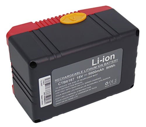 18 V 5000 mAh Replacement Snap On Battery CTB6187 CTB6185 CTB4187 CTB4185 for CT6850 CT6855 CT6850DB CDR6850DB CTA6855 CDR6850 CDR6855 CDRU6855 CTRS6855 CTRS6850 CTRS6850DB
