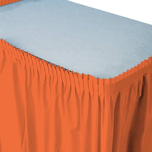 Plastic Table Skirt Orange Party Supplies Decorations