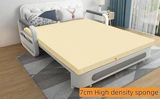 Pull-Out Foldable Sofa Bed Double-Seat Multi-Functional soft Sofa, Modern Style Living Room and Bedroom comfortable Sofa Bed Chair (Multicolor, 1.58m)