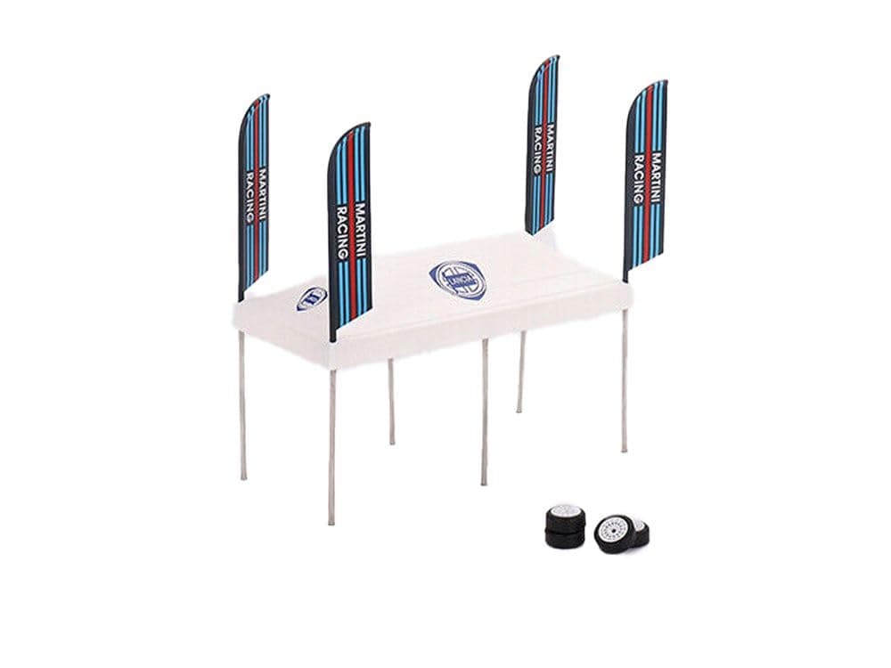 Truescale Miniatures Mini GT 1:64 Paddock Service Tent Set Martini Racing MGTAC16